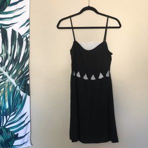 H&M black triangle cutout skater dress • 10